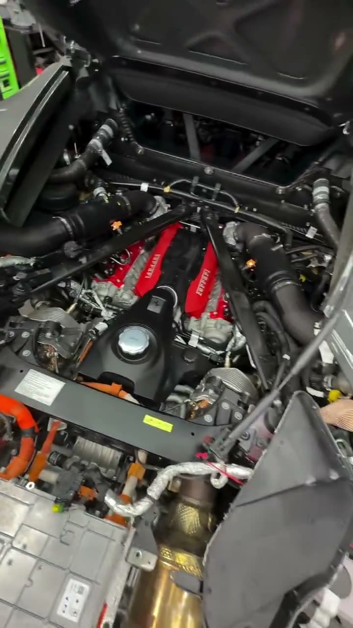 Ferrari — SF90 Before/After Race Downpipes + Flames