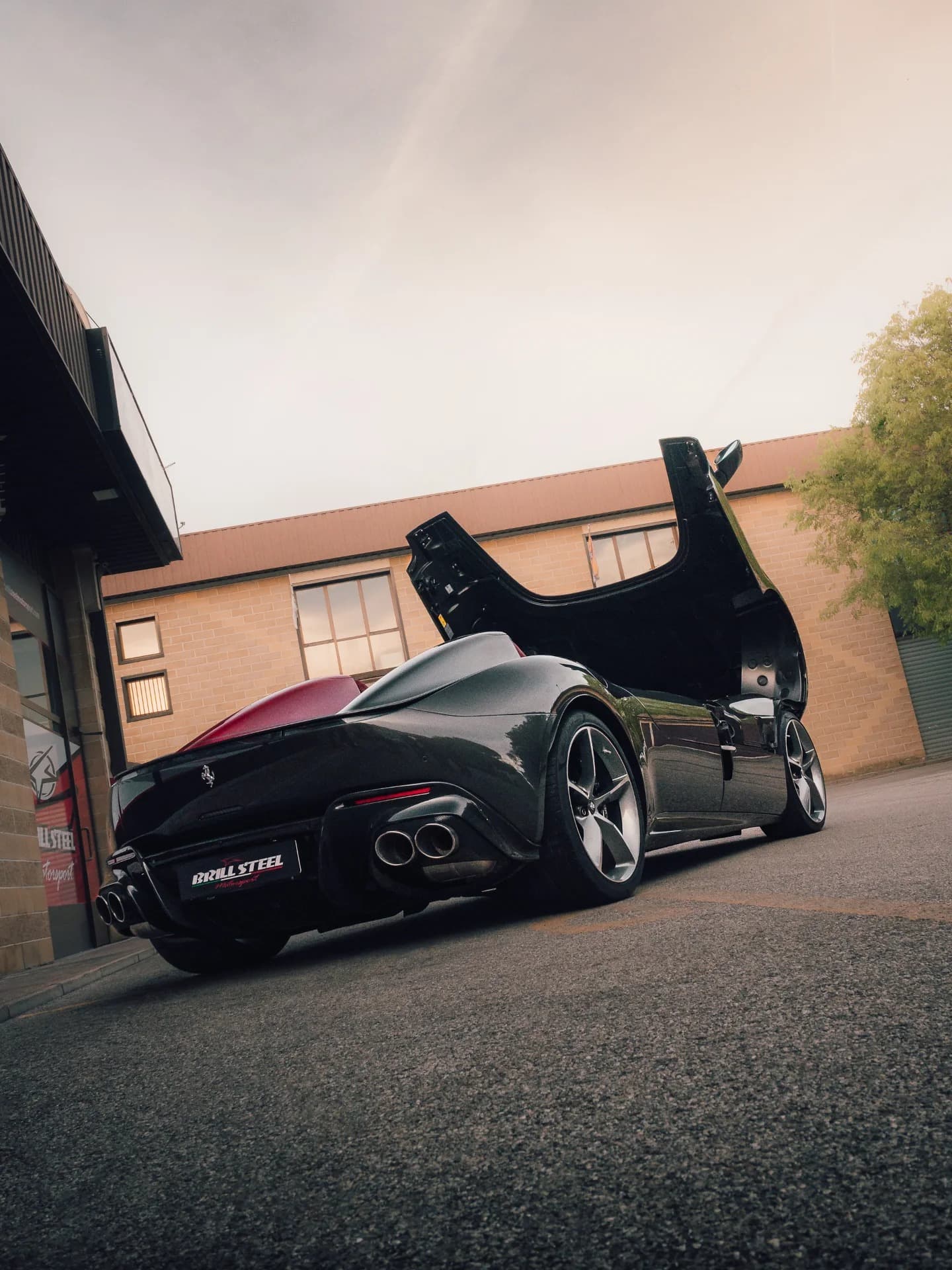 Ferrari Monza SP2 quad exhaust by Brill-Steel and Stage 4 Tuning
