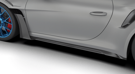 Porsche 992 GT3 RS-Side Skirts with Uprights